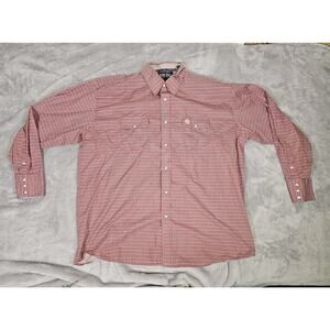 Wrangler George Strait Troubadour Shirt Mens XXL Red Western Pearl Snap